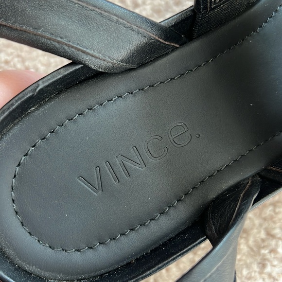 Vince Vienna Open Toe Leather Platform Sandals - Picture 7 of 9